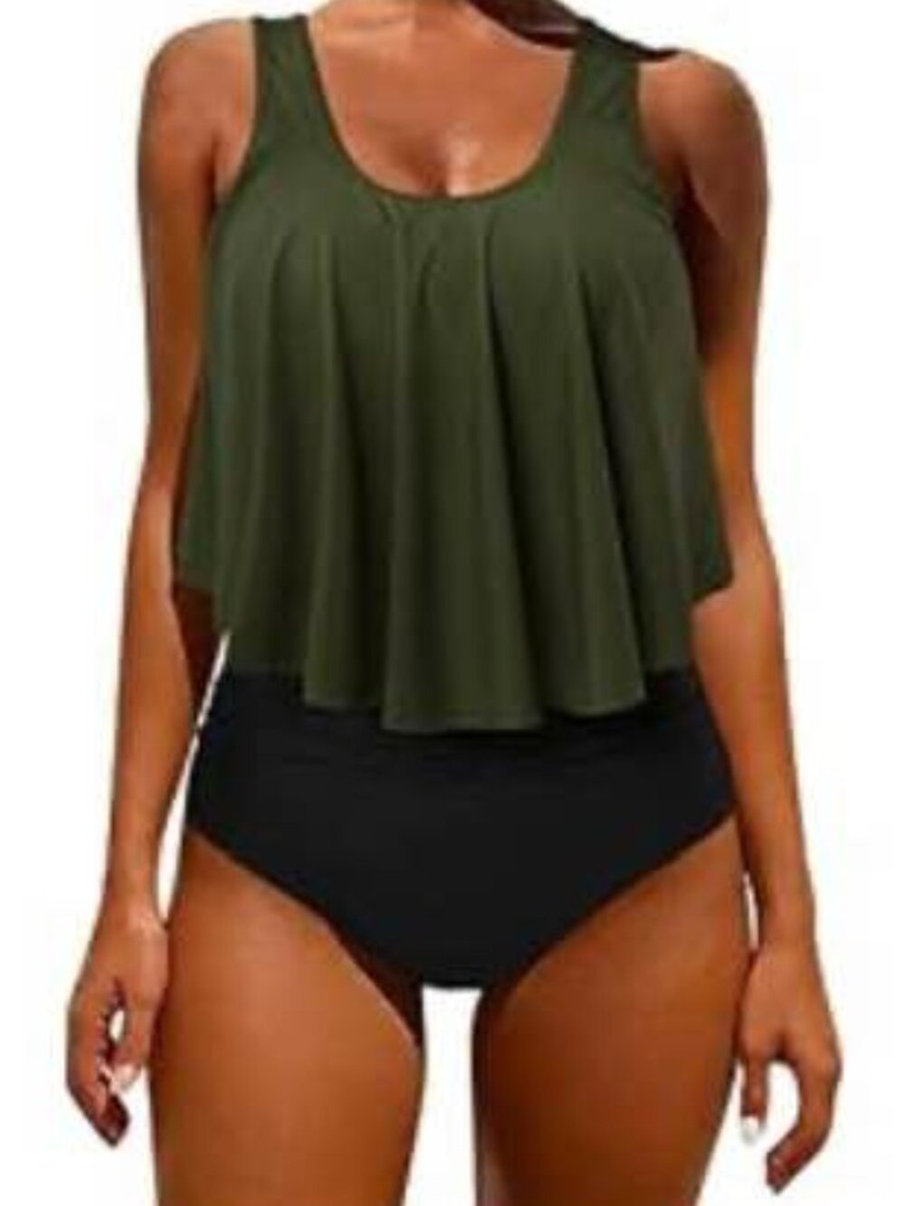 Two-Piece Ruffle Tankini Swimsuit - Picture 3 of 3